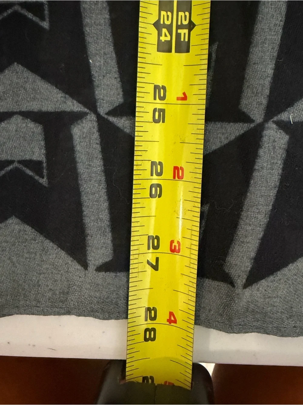 Mephisto Black and Gray Geometric Scarf with Green Label